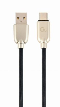 Gembird CC-USB2R-AMCM-1M Premium rubber USB C charging /data 1m Black, kabel