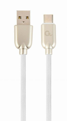 Gembird CC-USB2R-AMCM-2M-W Premium rubber Type-C USB polnilni in podatkovni kabel 2 m Bel