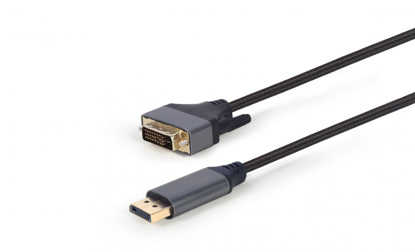 Gembird CC-DPM-DVIM-4K-6 DisplayPort na DVI-D (Dual Link) (24+1) Premium Series adapterski kabel 1,8 m Črna