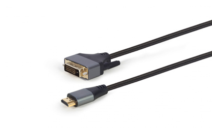 Gembird HDMI v DVI-D (Single Link) (18+1) Premium Series kabel 1,8 m črn