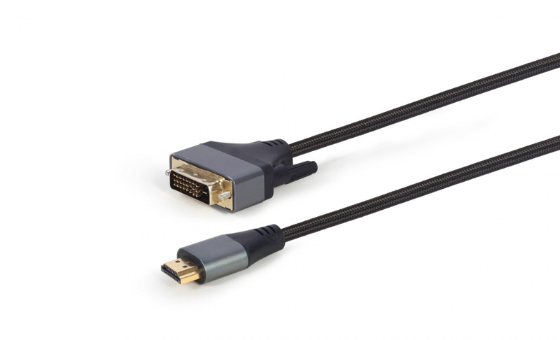 Slika - Gembird HDMI v DVI-D (Single Link) (18+1) Premium Series kabel 1,8 m črn