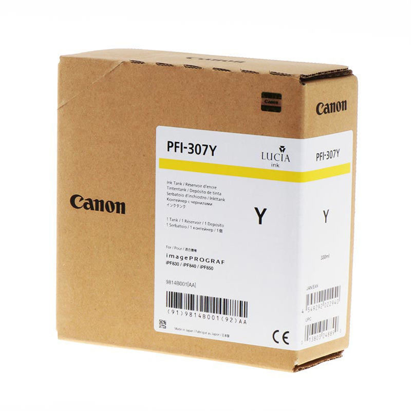 Slika - Canon PFI-307 Y (9814B001) rumena, originalna kartuša