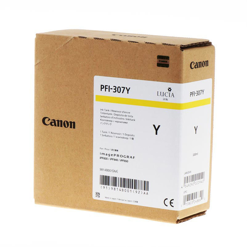 Slika - Canon PFI-307 Y (9814B001) rumena, originalna kartuša