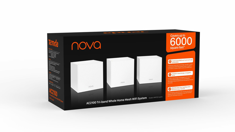 Slika - Tenda MW12 AC2100 Tri-band Home Mesh WiFi (3 pack)