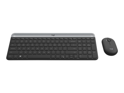 Logitech MK470 Slim Wireless + Miška Black, brezžična tipkovnica