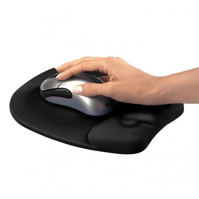 Slika - Fellowes ergonomic, pena  črna ergonomska podloga za miško