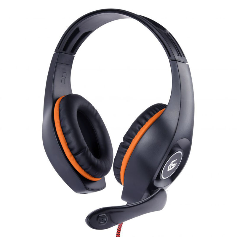 Slika - Gembird GHS-05-O Gaming črne/oranžne, slušalke z mikrofonom
