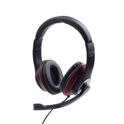 Gembird MHS-03-BKRD Stereo črne/rdeče, slušalke z mikrofonom