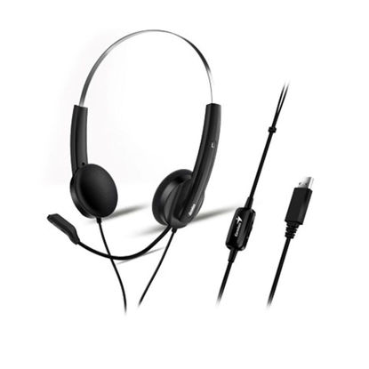 Genius HS-220U (31710020400) črne, lahke slušalke z mikrofonom za online komunikacijo