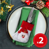 Christmas cutlery decor - 12 cm - 2 types - 2 pcs / pack