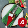 Christmas cutlery decor - Santa hat - 17 cm - 3 types - 6 pcs / pack