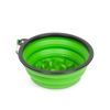 Collapsible feeding bowl - slow feeder - green - 1000 ml