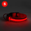 Collar with LED- with battery - size S - red
