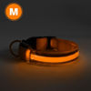 Collar with LED - with battery - size M - orange