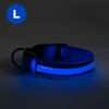 Collar with LED - with battery - size L - blue
