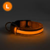Collar with LED - with battery - size L - orange