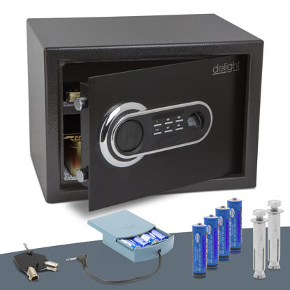 Digital safe with fingerprint reader and keypad - 352 x 250 x 252 mm