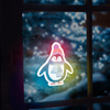 Christmas RGB LED decor - self adhesive - penguin