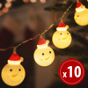LED light string - snowman - 10 LEDs - 1.1 meters - warm white - 3 x AA