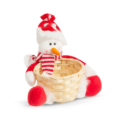 Christmas serving basket - snowman - 18 x 17 cm