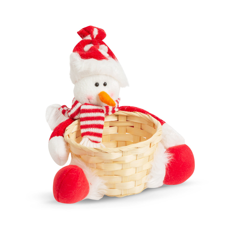 Christmas serving basket - snowman - 18 x 17 cm