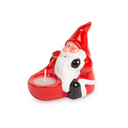 Christmas candle - Santa - 7,5 x 5,7 x 7 cm