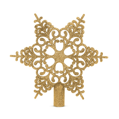 Christmas tree top decoration - star shape - 20 x 20 cm - gold