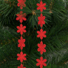 Christmas garland - snowflake - 2.7 m - red