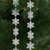 Christmas garland - snowflake - 2.7 m - red