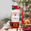 Christmas drink bottle holder - 3D Santa - polyester - 27 x 12 cm