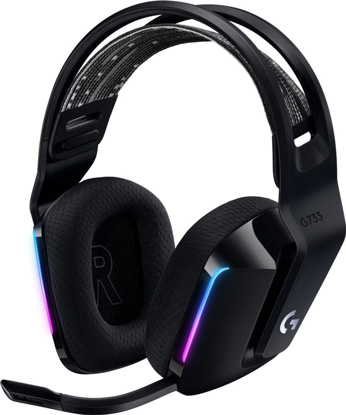 Logitech G733 Lightspeed RGB Gaming brezžične črne, naglavne slušalke z mikrofonom