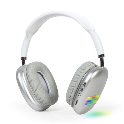 Gembird BHP-LED-02 BT LED Light effect White, naglavne slušalke z mikrofonom