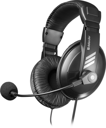 Defender Gryphon 750 volume control Black, naglavne slušalke z mikrofonom