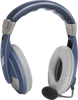 Slika - Defender Gryphon 750 (63748) regulacija glasnosti modre, naglavne slušalke z mikrofonom