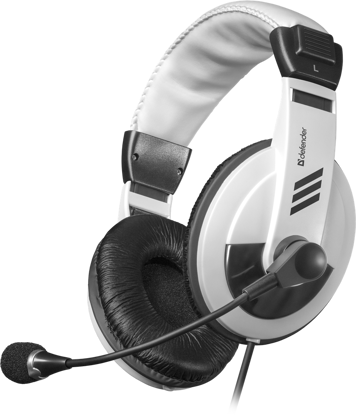 Defender Gryphon 750  volume control White, naglavne slušalke z mikrofonom