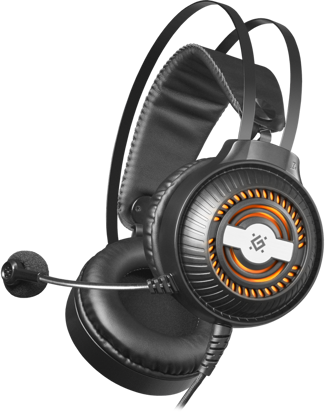 Defender Stellar (64520) Gaming regulacija glasnosti 2.0 črne, naglavne slušalke z mikrofonom
