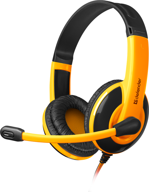 Slika - Defender Warhead G-120 (64099) regulacija glasnosti črne/oranžne, naglavne slušalke z mikrofonom