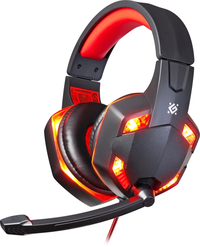 Slika - Defender Warhead G-370 (64037) Gaming 2.0 regulacija glasnosti črne/rdeče, naglavne slušalke z mikrofonom