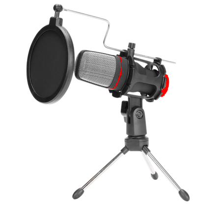Streaming mikrofon s stojalom Marvo MIC-02 3.5mm (črn)