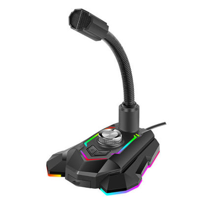 Marvo MIC-05 USB gaming mikrofon z RGB osvetlitvijo, nadzorom glasnosti in držalom za telefon