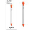 Slika - Logitech Crayon pen (914-000034) srebrno/oranžno, stylus pisalo