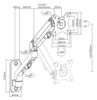 Slika - Gembird MA-WA1-02 13"- 27" gibljiva stenska montažna roka za monitor