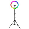 Slika - Powerton 13" (33cm) RGB LED Ring light , držalo za telefon tripod