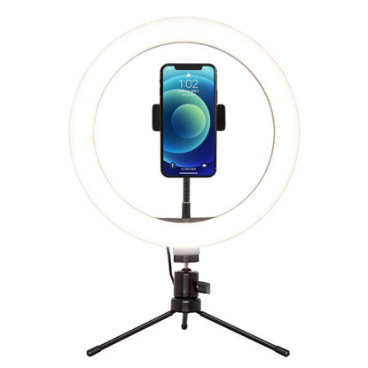 Powerton 10" (26cm) White LED Ring light, držalo za telefon tripod