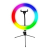 Slika - Powerton 10" (26cm) RGB LED Ring light, držalo za telefon tripod