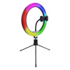 Slika - Powerton 10" (26cm) RGB LED Ring light + Marvo MIC-03, stream komplet