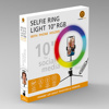 Slika - Powerton 10" (26cm) RGB LED Ring light + Marvo MIC-03, stream komplet