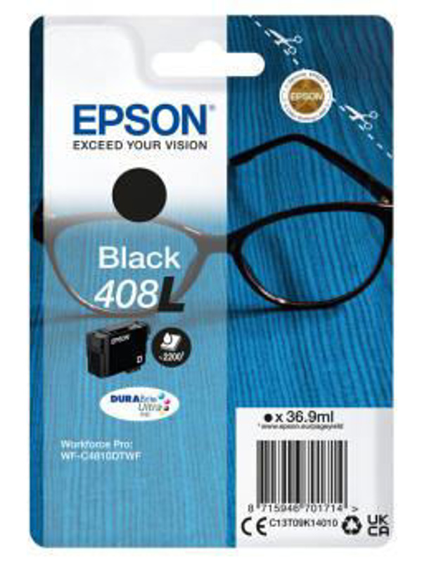 Slika - Epson 408L (C13T09K14010) črna, originalna kartuša