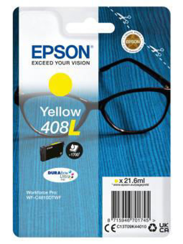 Slika - Epson 408L (C13T09K44010) rumena, originalna kartuša