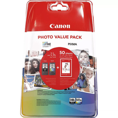 Canon PG-540L + CL-541XL, original + papir (5224B007AA), komplet originalnih kartuš